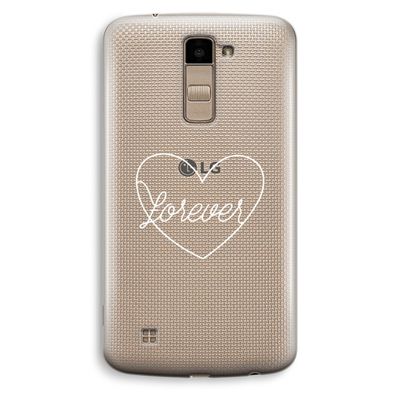 Forever heart pastel: LG K10 (2016) Transparant Hoesje