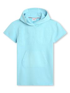 HUGO KIDS robe courte à logo appliqué - Bleu