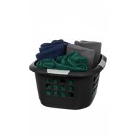 Wasmand extra groot - antraciet - kunststof - 51 liter - 67 x 47 x 27 cm