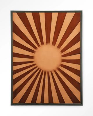 Urban Cotton Wandkleed 'Sunny Side' 80 x 110cm in Floating Frame - black