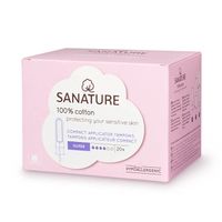 Sanature Tampons super compact applicator (20 st)