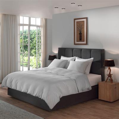 Dekbedovertrek Linnen - Vaporous Grey - Lits-Jumeaux (240x220 Cm) - Grijs Percale Katoen - Effen - Yellow Suites - Dekbed-Discounter.nl
