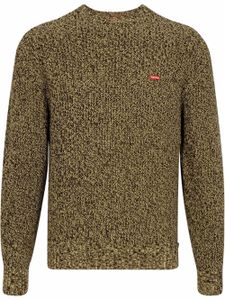 Supreme sweat en maille nervurée à effet chiné - Marron