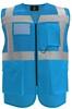 Korntex KX808 Multifunctional Hi-Vis Mesh-Vest Athens - Sky Blue - 4XL