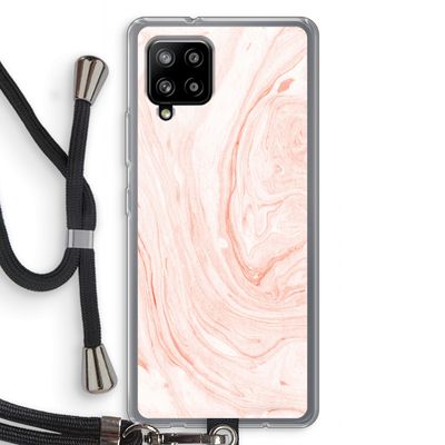 Peach bath: Samsung Galaxy A42 5G Transparant Hoesje met koord