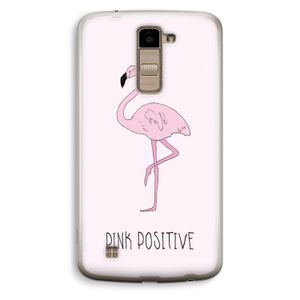 Pink positive: LG K10 (2016) Transparant Hoesje