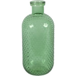 Bloemenvaas Cactus Dots - groen transparant - glas - D15 x H35 cm