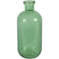 Bloemenvaas Cactus Dots - groen transparant - glas - D15 x H35 cm