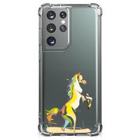 Samsung Galaxy S21 Ultra Stevig | Bumper Hoesje | Horse Color