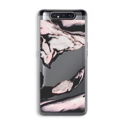 Roze stroom: Samsung Galaxy A80 Transparant Hoesje