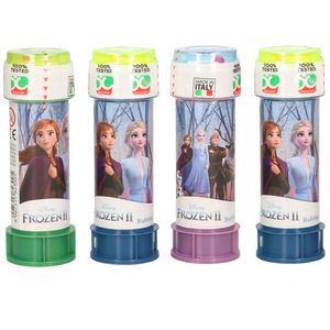 6x Disney Frozen 2 bellenblaas flesjes met bal spelletje in dop 60 ml voor kinderen