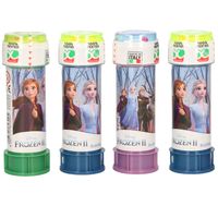 6x Disney Frozen 2 bellenblaas flesjes met bal spelletje in dop 60 ml voor kinderen - thumbnail