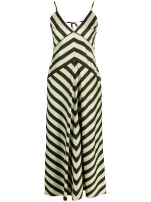 MSGM robe nouée à motif de chevrons - Tons neutres