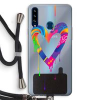 Melts My Heart: Samsung Galaxy A20s Transparant Hoesje met koord Melts My Heart: Samsung Galaxy A20s Transparant Hoesje met koord