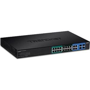 Trendnet TPE-204US netwerk-switch Managed Gigabit Ethernet (10/100/1000) Power over Ethernet (PoE) 1U Zwart