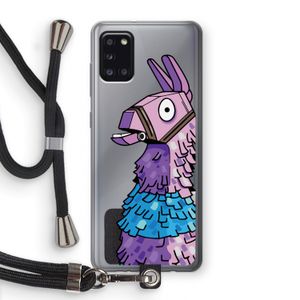 Lama: Samsung Galaxy A31 Transparant Hoesje met koord