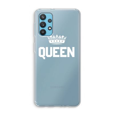 Queen zwart: Samsung Galaxy A32 4G Transparant Hoesje