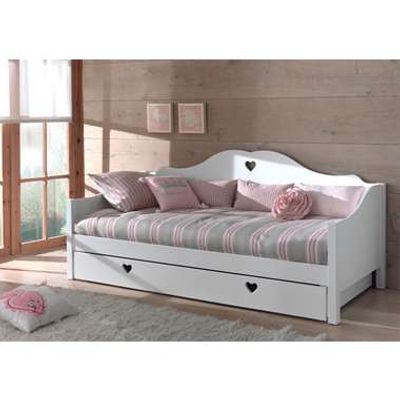Vipack kajuitbed Amori met rolbed/opberglade - wit - 212x97x95 cm - Leen Bakker