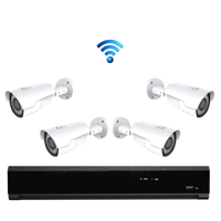 4x Draadloze Professionele 4K Ultra HD IP IR Bewakingscamera Set - POE NVR Recorder - 8 Kanaals - Nachtzicht & 1TB Opslag