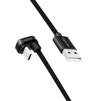 LogiLink USB-kabel USB 2.0 USB-C stekker, USB-A stekker 3.00 m Zwart CU0195 - thumbnail