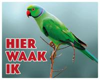 Halsbandparkiet Waakbord - Hier Waak Ik