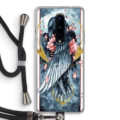 Golden Raven: OnePlus 8 Transparant Hoesje met koord