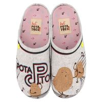Hot Potatoes Pantoffels Fehrins 64638 Grijs maat