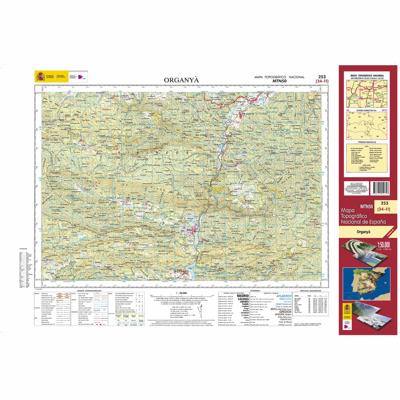 Topografische kaart 253 MT50 Organyà | CNIG - Instituto Geográfico Nacional1