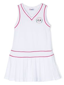 Chiara Ferragni Kids robe Tennis Club en coton piqué - Blanc