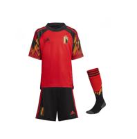 België Minikit Thuis 2022-2023 - Maat 92 - Kleur: RoodZwart | Soccerfanshop