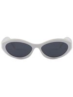 Prada Eyewear lunettes de soleil Symbole à monture ovale - Blanc