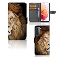 Samsung Galaxy S21 | Telefoonhoesje | Met pasjeshouder | Leeuw