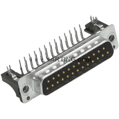 Harting 09661626815 D-sub male connector 90 ° Aantal polen: 9 Solderen 1 stuk(s)