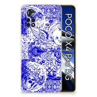 Silicone Back Case Xiaomi Poco X4 Pro 5G Angel Skull Blauw
