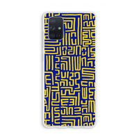Majorelle Blue Print: Galaxy A71 Transparant Hoesje