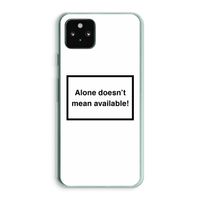 Alone: Google Pixel 5a 5G Transparant Hoesje