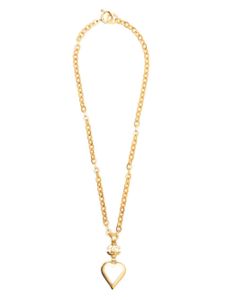 CHANEL Pre-Owned collier CC à pendentif cœur (1995) - Or