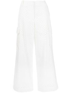 ZIMMERMANN pantalon Matchmaker Anglaise en coton - Blanc