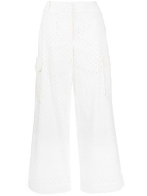 ZIMMERMANN pantalon Matchmaker Anglaise en coton - Blanc