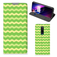 OnePlus 8 Hoesje met Magneet Waves Green