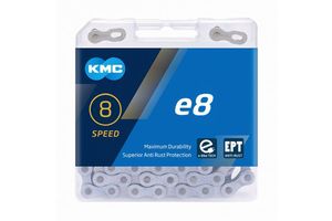 KMC ketting 6/7/8 speed e8 ept 122 schakels zilver