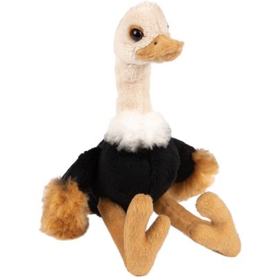 Suki Gifts Knuffel Struisvogel - pluche - 15 cm - knuffeldier - loopvogel