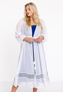 Yoek Vest met kant | Wit | Maat 50/52