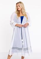 Yoek Vest met kant | Wit | Maat 50/52