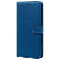 iPhone 14 hoesje - Bookcase - Koord - Pasjeshouder - Portemonnee - Camerabescherming - Kunstleer - Blauw