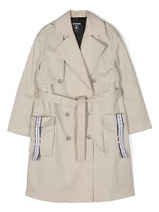 Balmain Kids trench ceinturé à boutonnière croisée - Tons neutres