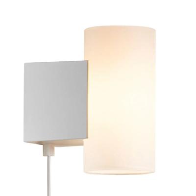 Wandlamp leeslamp LED grijs wit &apos;Mona&apos; Nordlux met stekker en schakelaar & Moodmaker