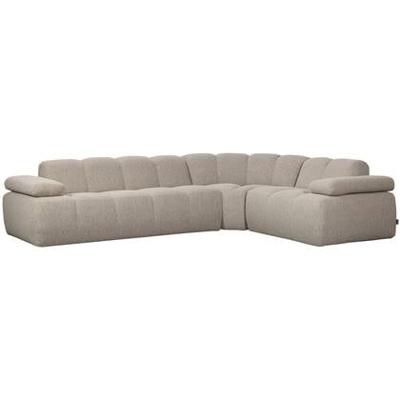 WOOOD Mojo Hoekbank Rechts - Bouclé - Beige Melange - 74x310x230