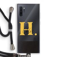 Amber Script: Samsung Galaxy Note 10 Plus Transparant Hoesje met koord