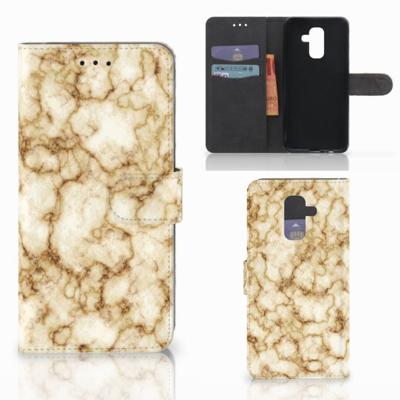 Samsung Galaxy A6 Plus 2018 | Bookcase | Marmer Goud